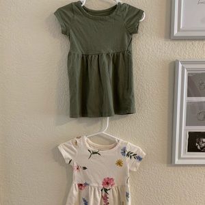 2 old navy stretch dresses size 6-9M
